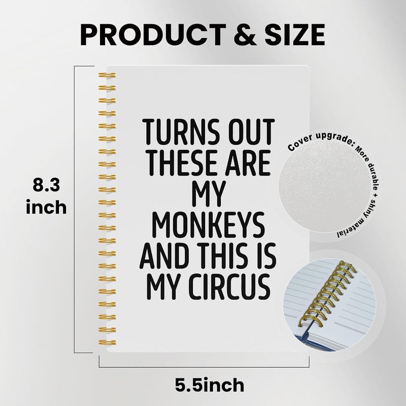 EKGJW Funny Notebooks for Work, White Aesthetic Journal, Funny Boss Day Gifts, Boss Gifts for Men Women, Funny Gifts for Boss, Boss Office Decor, Spiral Notebook 5.5x8.3 Inch - Image 2